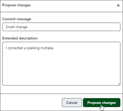 Proposing changes