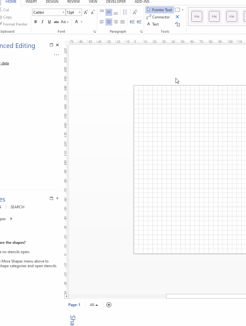 Add ellipse to Visio page