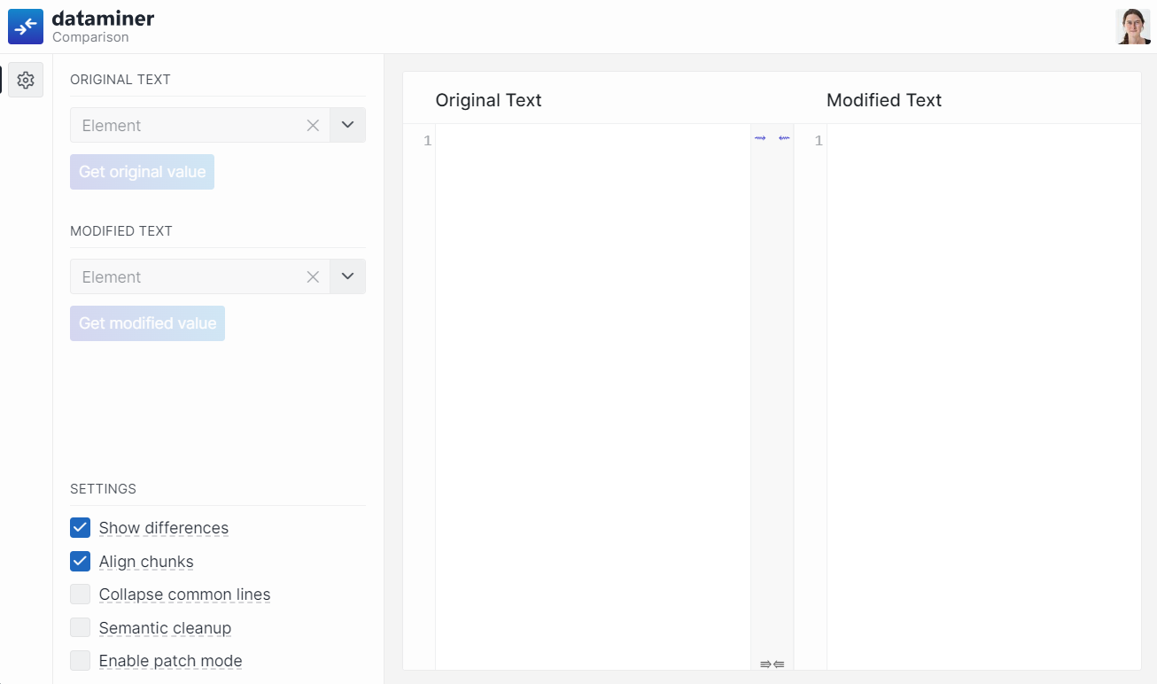 Comparison tool UI