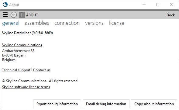Default contact info